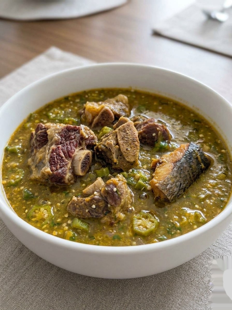 Okra Soup close-up